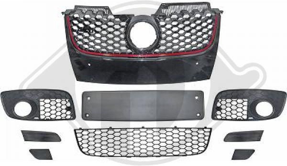 Radiateurgrille - HD Tuning Vw Golf V (1k1). Model: 2003-10 - 2010-07
