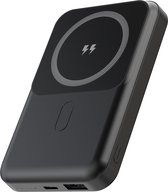SAMTECH Magsafe Powerbank 10.000 mAh Led Display- Draadloze - Magnetisch - USB-C 22,5W Fastcharge - USB-A 3.0 Power Delivery - geschikt voor Apple Iphone, Samsung en meer - Zwart