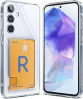 Ringke Fusion Card | Hoesje Geschikt voor Samsung Galaxy A55 | Back Cover met Kaarthouder voor Pasjes | Transparant