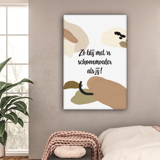 Cadeau pour femme - une belle-mère comme toi - Toile pastel 2cm - 90x140 cm - Toile
