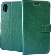 Bookcase Groen Geschikt voor: Apple iPhone XS Max- portemonnee hoesje - ZT Accessoires