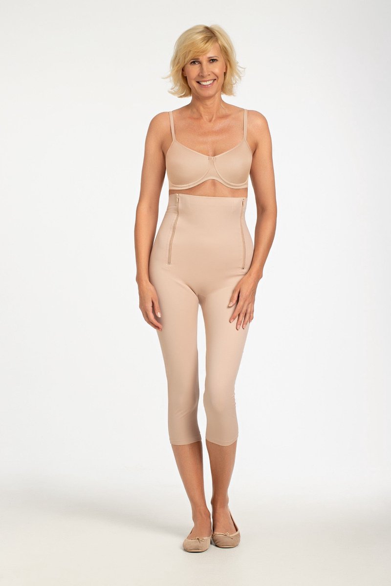 Amoena Compressie Bermuda 2-ZIP-BO NUDE - maat XL