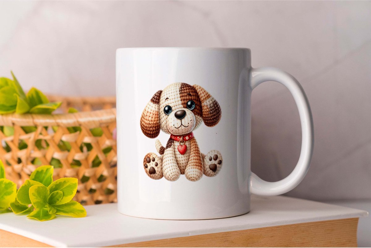 Mok Hond plushy - Cute - Gift - Cadeau - Adorable - Sweet - Charming - Schattig - Lief - Snoezig - Leuk