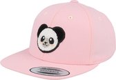 Hatstore- Kids Chenille Panda Patch Pink Snapback - Kiddo Cap Cap