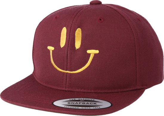 Hatstore- Kids Smile Maroon/Gold Kids Snapback - Kiddo Cap Cap