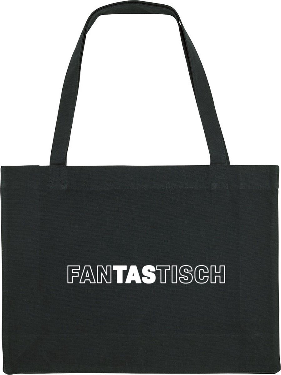 FanTAStisch Shopping Bag - shopping bag - shopping tas - tas - boodschappentas - cadeau - zwart - grappige tekst - bedrukt
