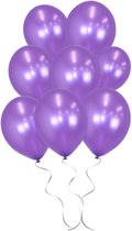 LUQ - Luxe Metallic Paarse Helium Ballonnen - 25 stuks - Verjaardag Versiering - Decoratie - Feest Ballon Paars Latex
