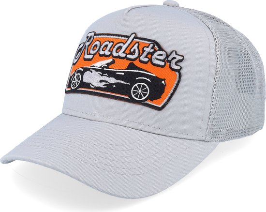 Hatstore- Kids Roadster Car Big Patch Light Grey Trucker - Kiddo Cap Cap