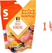 SWEET-SWITCH® - Bonbons aux Fruits 4 x 100 g - Snoep - Sans sucre - Sans gluten