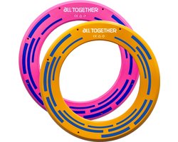 2x All Together Frisbee Ring - 25cm - 1x Roze + 1x Oranje
