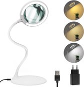 Gratyfied - Loeplamp met standaard - Vloer loeplamp met verlichting - Loep op standaard