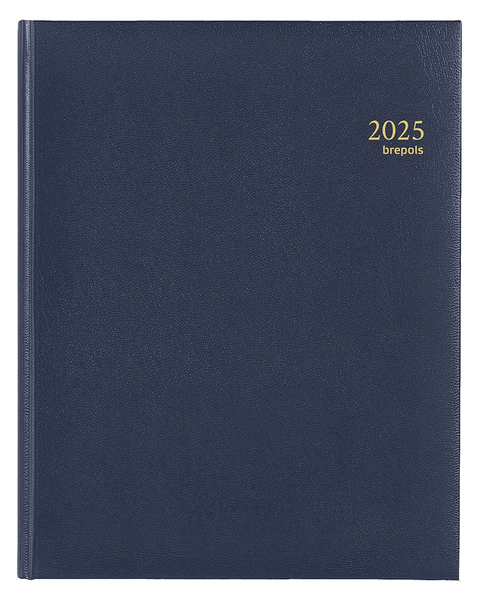 Brepols Bureau-agenda 2025 - CONCORDE - Lima - Weekoverzicht - 1w/2p - Blauw - 21 x 27 cm