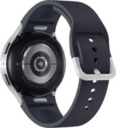 CHPN - Horlogebandje - Zwart horlogebandje - Geschikt voor Samsung Gear S3 Frontier / Gear S3 Classic / Galaxy Watch (46mm) - Siliconen bandje - Zwart