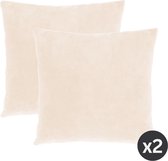 Tiseco Home Studio - Coussin (rempli) MARSHMALLOW - SET/2 - polyester - remplissage en peluche - super doux - Carré - 45x45 cm - Ivoire