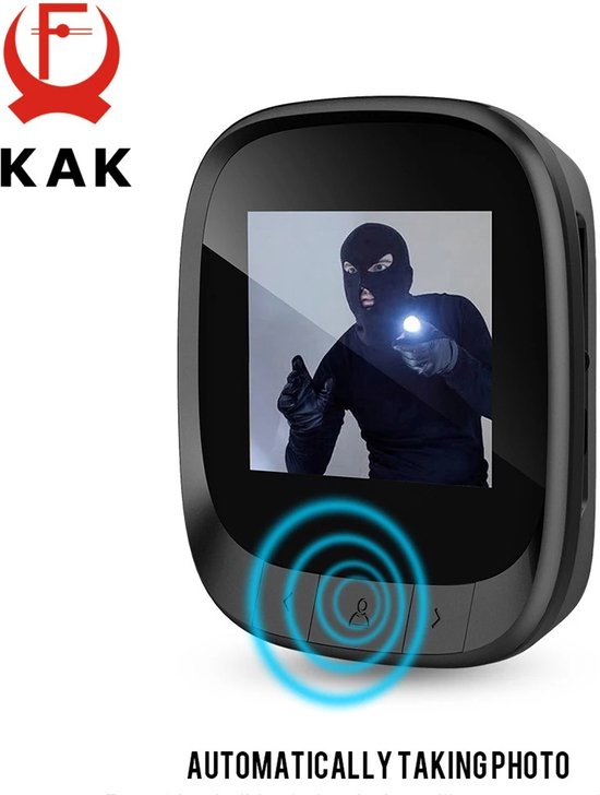 Deurspion - Kijkgat Camera - Deurbel met Camera - Beveiliging - Met LCD Scherm - Infrarood nachtzicht - Automatische Foto's van BluMill — afbeelding 3