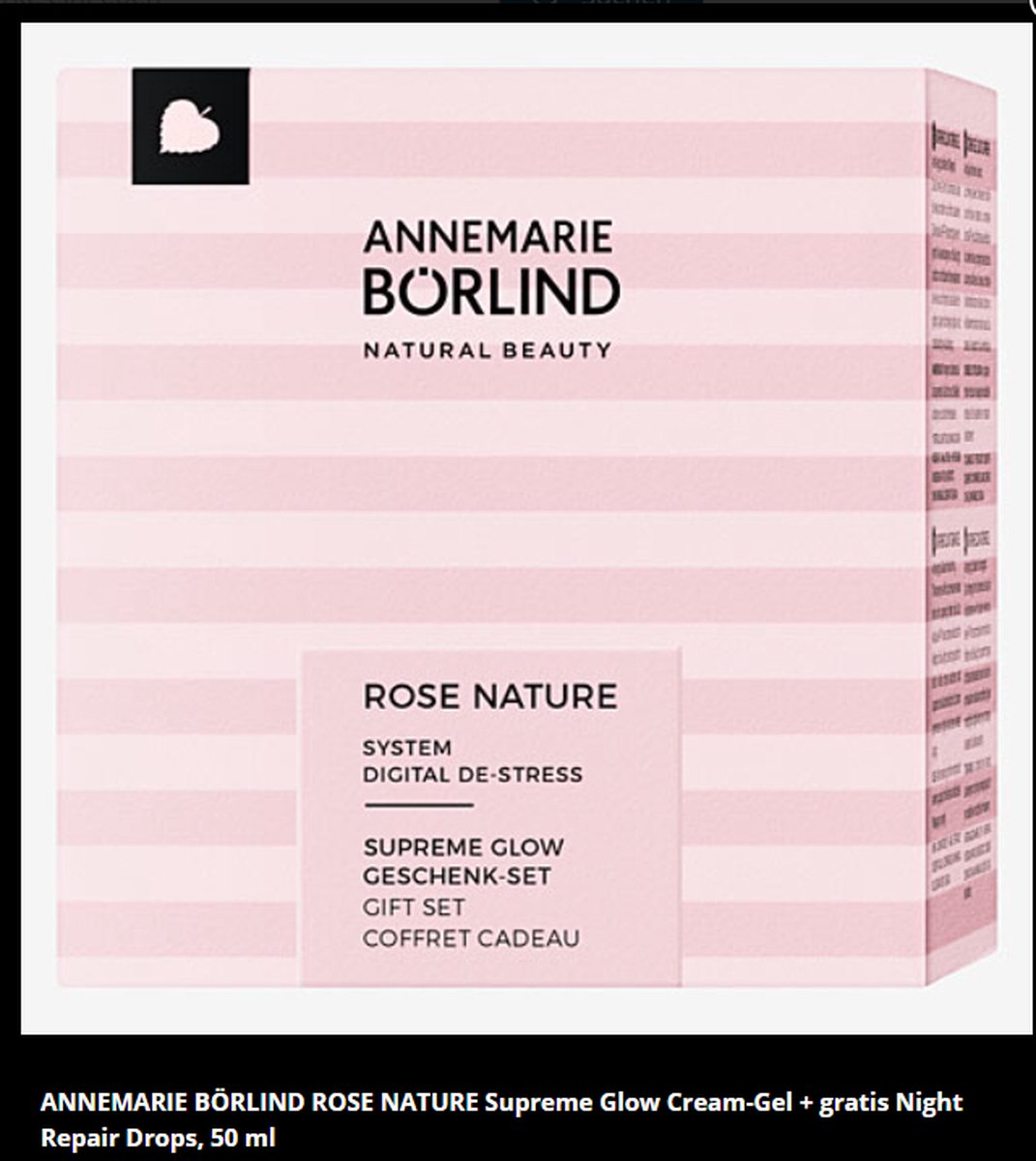 Goedkoopste ANNEMARIE BÖRLIND - Rose Nature - Supreme Glow Gift Set - 55 ml