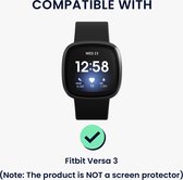 kwmobile 2x kunststof horloge rand bescherming geschikt voor Fitbit Versa 3 / Sense Beschermhoes - Glitter beschermhoesje zwart / zilver