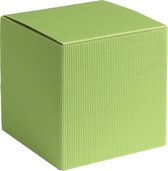 Geschenkdoosjes vierkant-kubus karton 7x7x7cm LICHTGROEN (10 stuks)