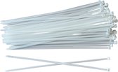 Kortpack - Kabelbinders/ Tyraps 200mm lang x 3.6mm breed - Wit - 1000 stuks - Treksterkte: 18.2kg - Bundeldiameter: 53mm - (099.0360)