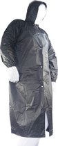BamBella® - Regenjas lang Dames Zwart - Onesize - XS t/m XL Regen jas waterdicht met capuchon