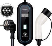 Taysla EV Mobiel Laadstation - 3.5kw - Type 2 stekker - 1 fase - 16A - Met 220V stekker - 3m kabel - Wit