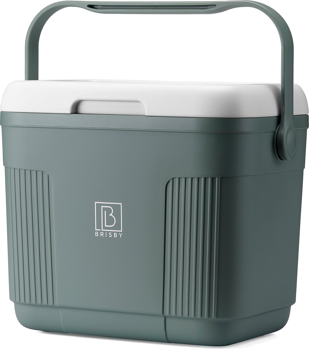 Brisby Grote Koelbox 22 Liter – Groen – Tot 40 uur isolatie – 4 koelelementen vergrendeld in deksel – Ideaal voor camping en dagje uit – Frigobox – foto 6