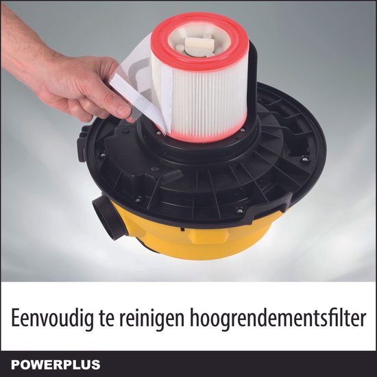 Powerplus elektrische stofzuiger nat-droog POWX321 - 1000W stofzuiger keuken, vloer, tapijt - 18l tank - met 3 acc.
