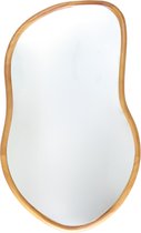 MISOU Wandspiegel - Spiegel - Organische Vorm - 75x45cm - Hout
