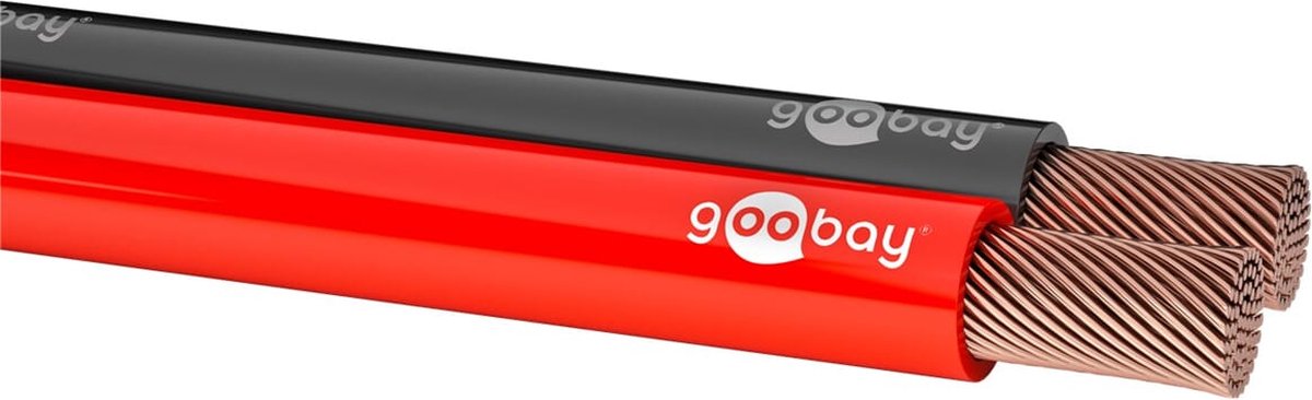 Goobay Luidsprekerkabel 2 x 2.50mm² - CCA - Rood/zwart - 100 m
