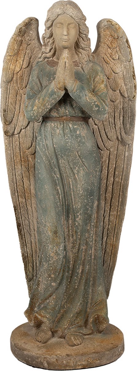 Decoratie Beeld Engel 119 cm Groen Beige Magnesium (MGO)