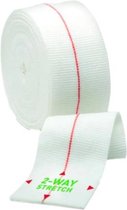 Tubifast 2-way stretch elastisch buisverband Rood (10M x 3,5CM) Molnlycke - Wit (Rood, Groen, Blauw, Geel, Paars) - 92% viscose, 5% elasthaan en 3% polyamide - In lengte en breedte elastisch