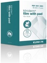 Klinion Kliniderm Film met Pad wondpleister steriel 10x15cm Klinion