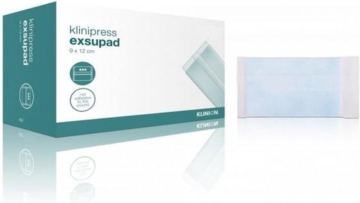 Goedkoopste Klinion Exsupad zwaar absorberend wondverband niet steriel 9x12cm (100 stuks) Klinion