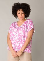 YESTA Helin Tops - Orchid Pink/Off Whit - maat 1(48)