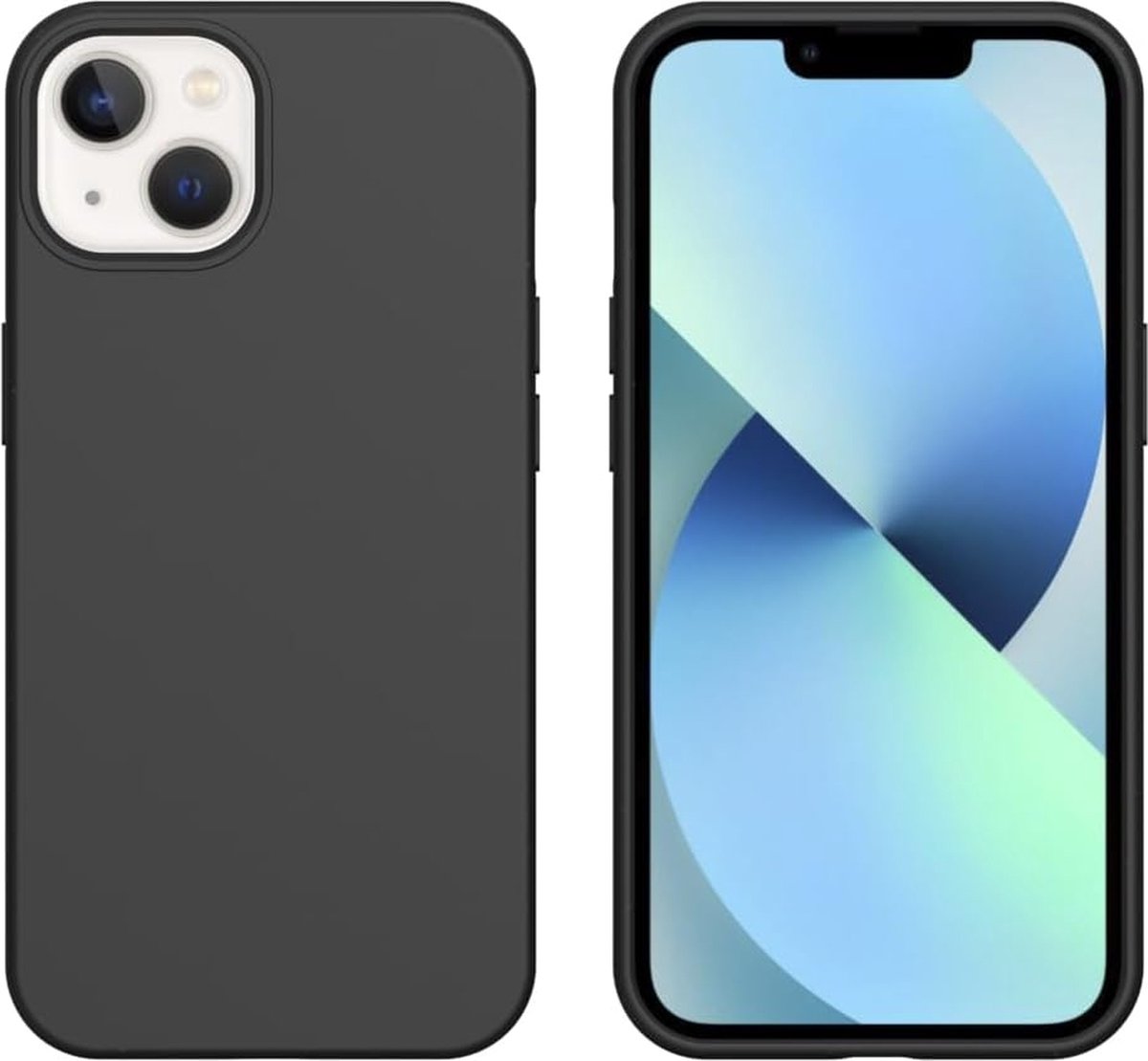 Hoesje geschikt voor iPhone 15 Plus Zwart - Siliconen Hoesje geschikt voor iPhone 15 Plus - Zwart