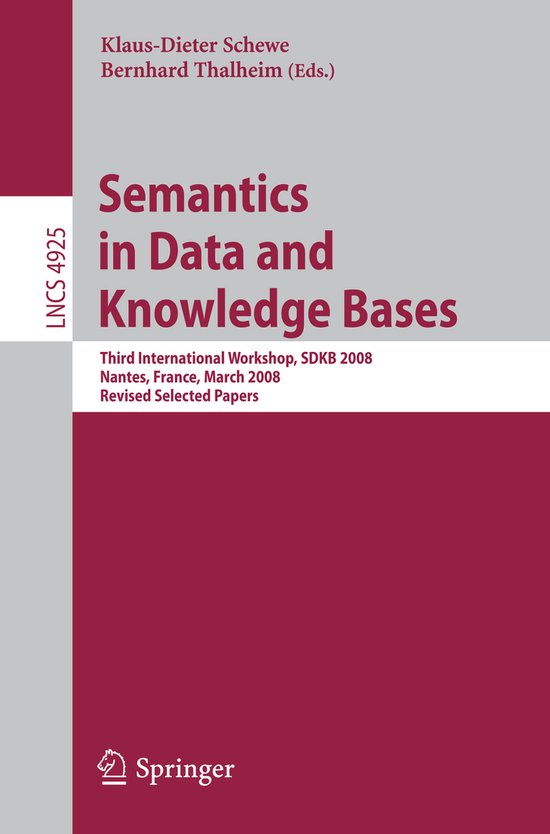 Lecture Notes in Computer Science4925- Semantics in Data and ... - cover