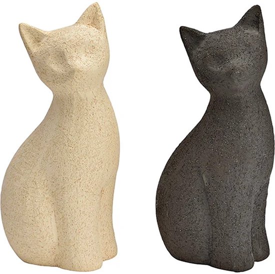 Dier - Kat - Zwarte of Beige zittende kat