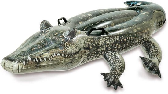 Intex Opblaasbare krokodil - Zwembad - 170x86cm - Realistische opdruk - Twee handvaten - Intex