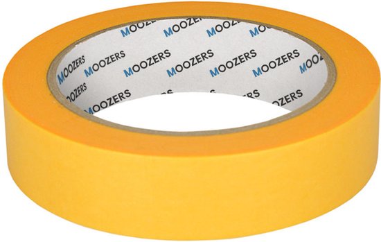 6 STUKS | MOOZERS | Washi | Schilderstape geel | 24mm x 50M | Afplaktape | Masking Tape