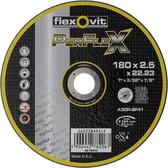 Flexovit - Perflex - Doorslijpschijf Vlak - Voor Staal en Inox - 180x2,5x22,23mm