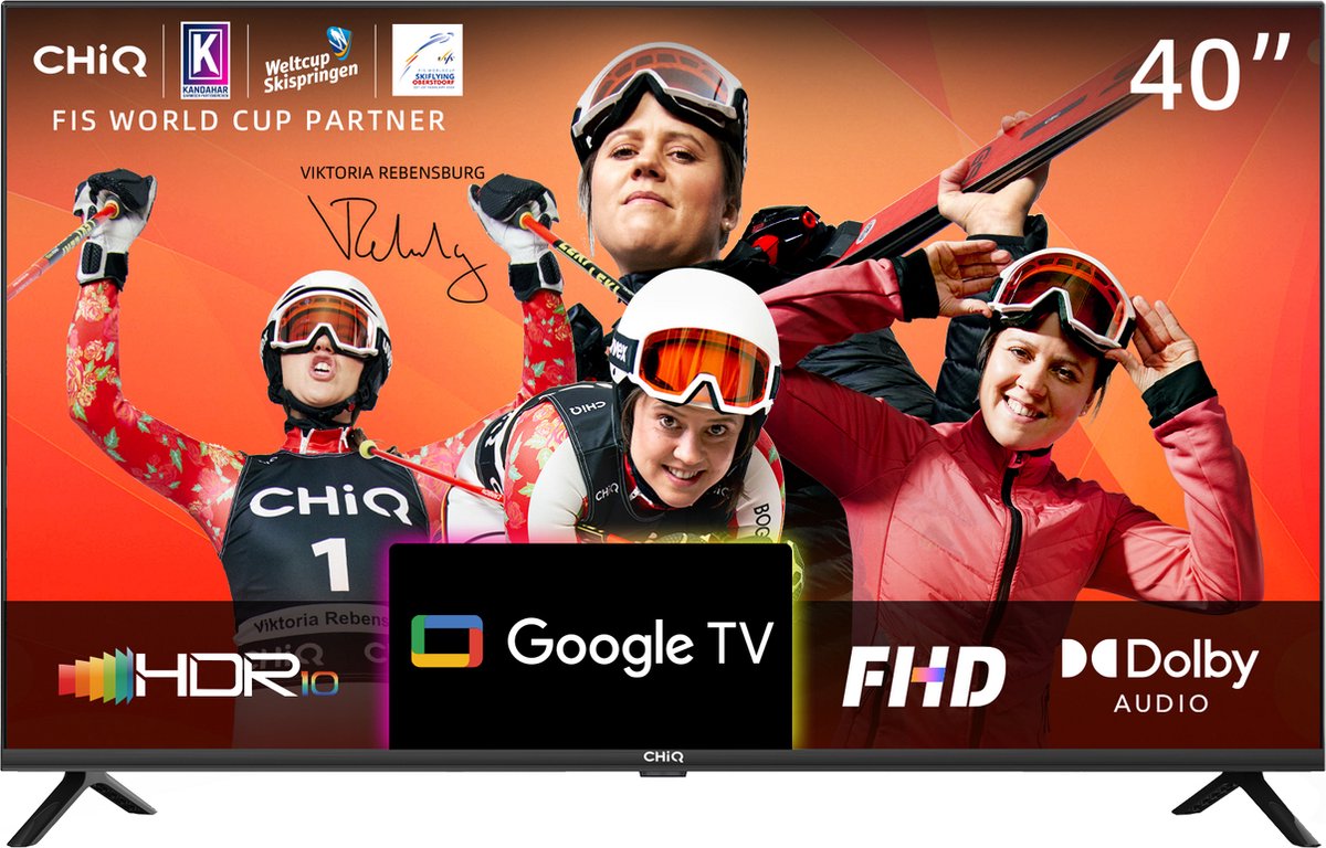 CHiQ L40H7G - Smart TV 40 Inch - Google TV - Full HD 1080P - Randloos Ontwerp op Prijzenvolger.com