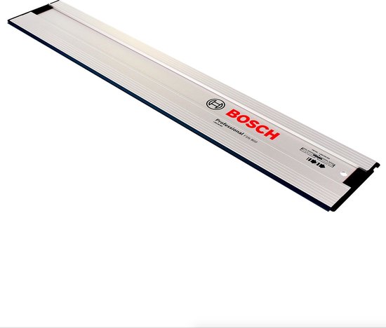 Bosch Professional FSN 800 geleiderail, zilverkleurig aluminium met rode en blauwe accenten.