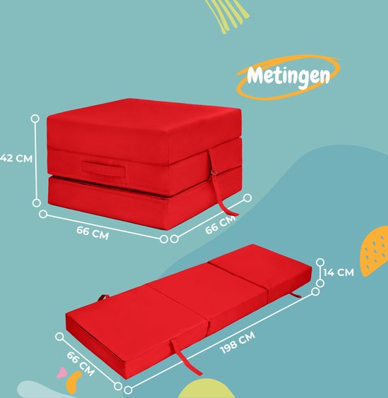 Loft 25 Matelas Pliant En Z – Canapé-lit Futon Portable 180×60 Cm – Lit D’appoint Confortable Pour Invités, Soirées Pyjama, Salon Ou Chambre