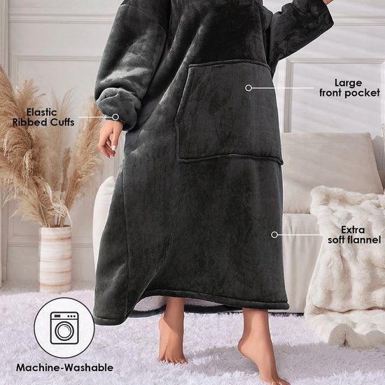 De 5 Beste Hoodie Dekens van 2026 | Getest Door Slaapexperts draagbare deken hoodie, oversized sherpa fleece sweatshirt deken... Hoodie deken kopen? Lekker warm en heel zacht - Zenful