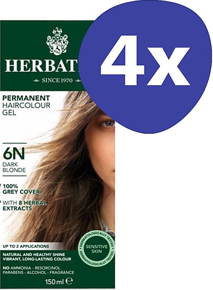 Herbatint Haarverf - Donkerblond (4x 150ml)