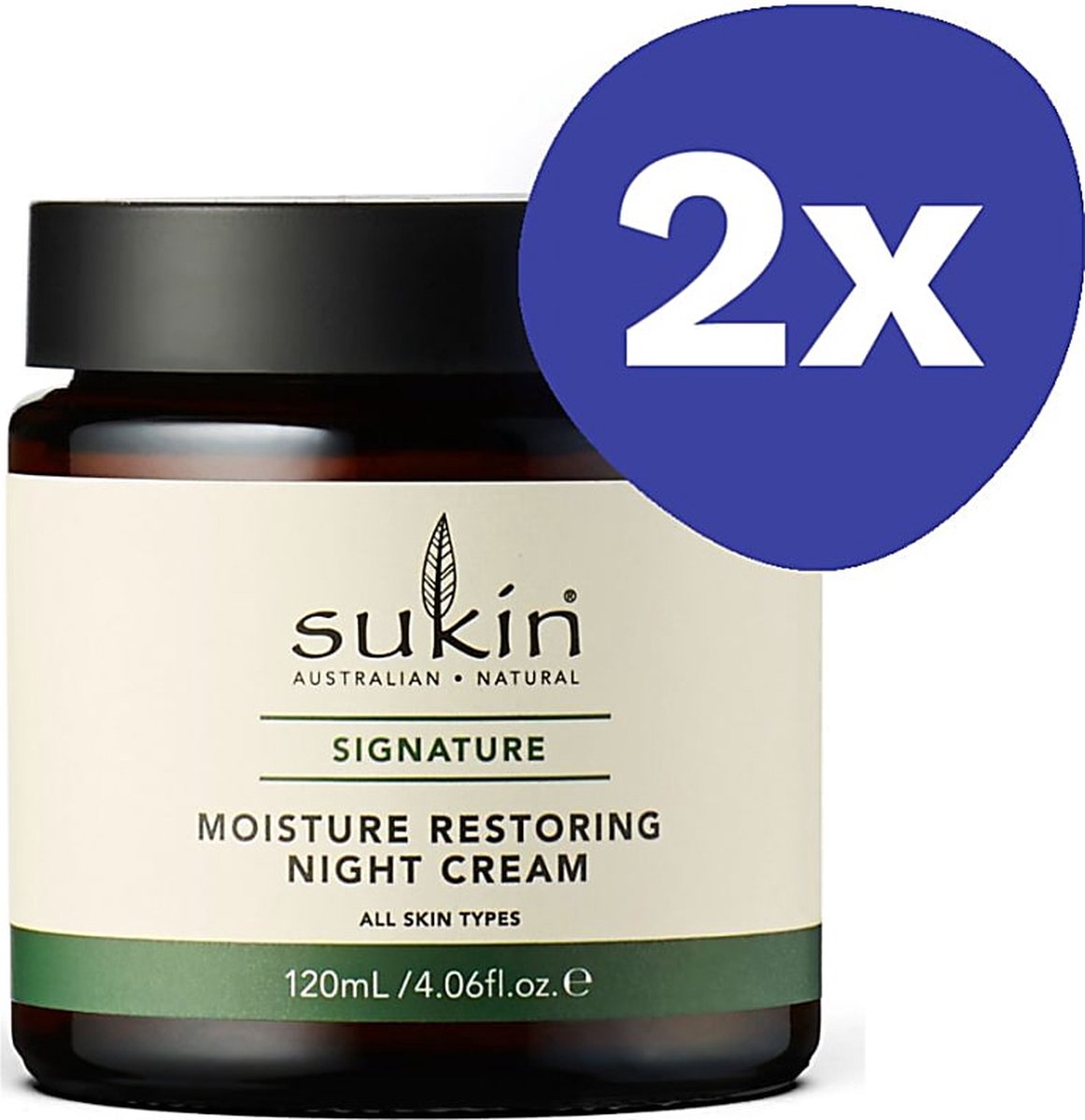 Goedkoopste Sukin Moisture Restoring Night Cream (2x 120ml