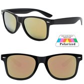 Fako Sunglasses® - Zonnebril Classic Polarised - Polariserend - Gepolariseerd - Polarized - Heren Zonnebril - Dames Zonnebril - Zwart - Roze Spiegel