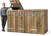 Containerombouw Andre | Kliko Ombouw Driedubbel | Containerberging | Containers kast | Container berging voor 3 kliko's | Wood Selections