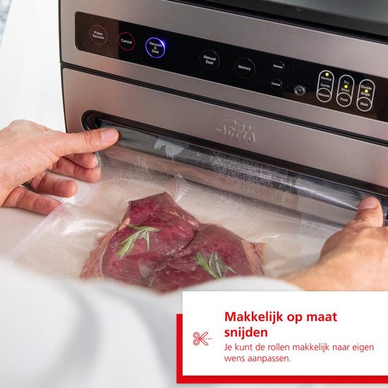 Solis Sac Sous Vide Alimentaire 15 x 600 cm -  Rouleaux Sous Vide Alimentaire - 2 Pièces