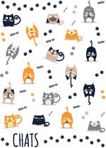 Stickers - Katten Getekend - Scrapbook Hobby DIY - 2 Stickervellen - 0.5-4.5cm - 98 Stuks